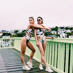 NWT SWMR Dunk One-Piece Bikini Swimsuit DISCONTINUED Size XS Geometric Print